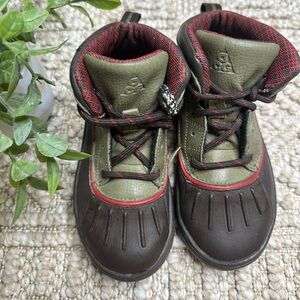 Nike Kids Olive and Brown Boots